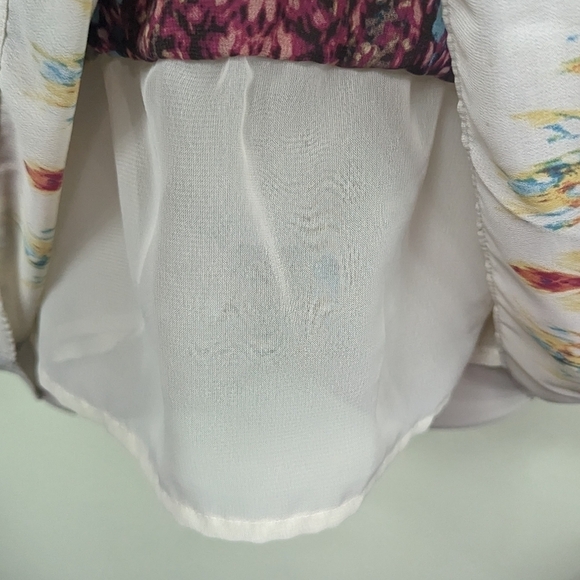 A.N.A Asymmetrical Patterned Peplum Top Sz 2X - Picture 5 of 14